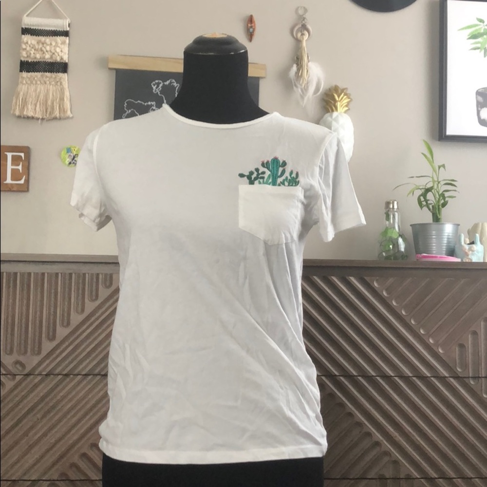 embroidered cactus top